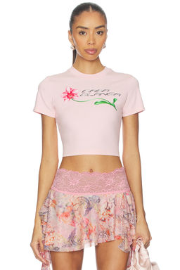 Casablanca - Orchid Logo Cropped Baby Tee