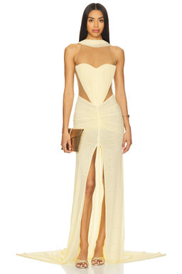 David Koma - Ruched Scarf Detail Gown