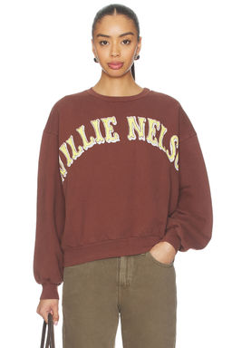 DAYDREAMER - Willie Nelson in Austin Oversized Crew Sweatshirt
