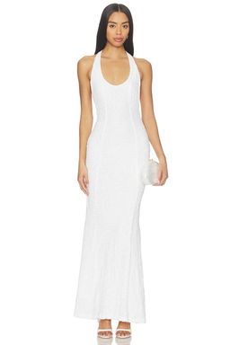 GUIZIO - Scarf Open Neck Dress