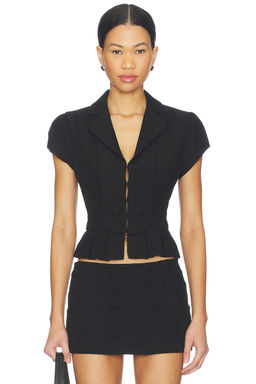 GUIZIO - Cap Sleeve Bib Blazer