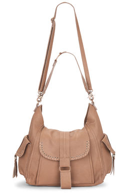 Free People - x We The Free Leigh Distressed Hobo Bag In Saddle