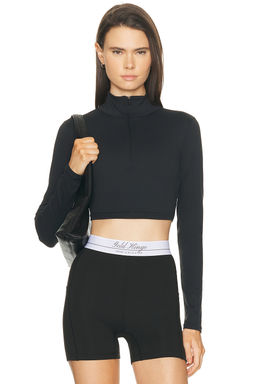 Gold Hinge - Athletic Half Zip Crop Top