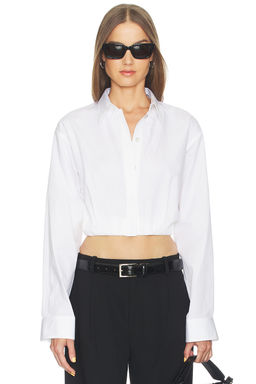 Helmut Lang - Cropped Gather Shirt