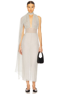 Helsa - The Scarf Dress in Printed Silk Chiffon