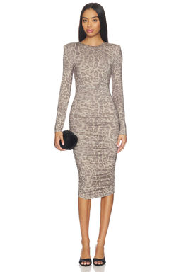 L'AGENCE - Paityn Long Sleeve Shirred Dress