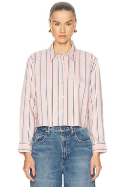 L'AGENCE - Cosette Crop Hi Low Shirt