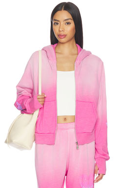 Lauren Moshi - Butterfly Heart Crop Zip Hoodie