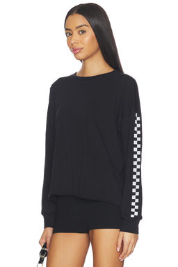 Michael Lauren - Keegan Longsleeve Drop Shoulder Crop Tee
