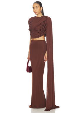 The New Arrivals by Ilkyaz Ozel - Khara Long Trained Jersey Top