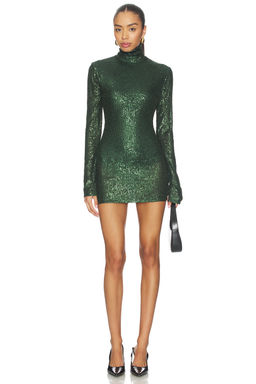 Norma Kamali - Long Sleeve Slim Fit Turtleneck Pickleball Dress