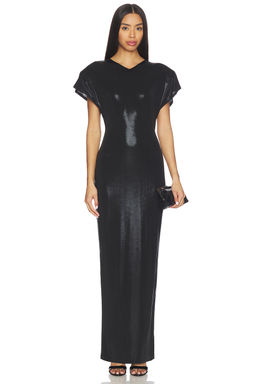 Norma Kamali - Cap Sleeve Shoulder Pad Long Dress
