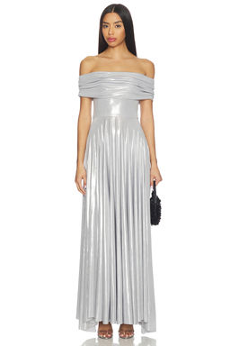 Norma Kamali - Sleeveless Cowl Neck Flared Gown