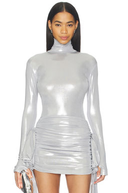 Norma Kamali - Slim Fit Long Sleeve Turtle Top