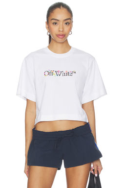 Off-White - Bookish Glowing Flower Tee in White