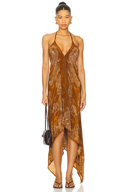 Rococo Sand - High Low Handkerchief Dress