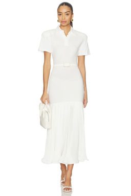 Rowen Rose - Polo Dress With Pleated Skirt