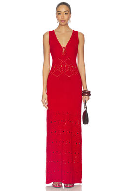 SEVEN WONDERS - Milah V-neck Knit Maxi Dress
