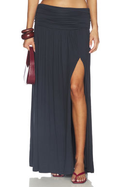SEVEN WONDERS - Avanni Ruched Low Waist Maxi Skirt