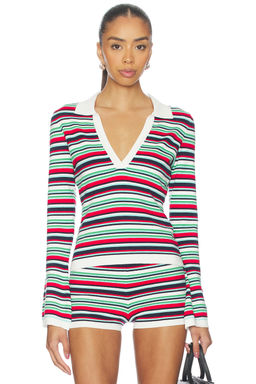 SEVEN WONDERS - Xyla Collared Long Sleeve Knit Top