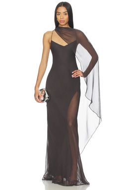 The Sei - Cami Gown With Slit And Cape