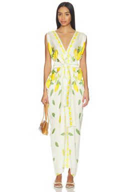 Verandah - Dripping Alphonso Silk Dress