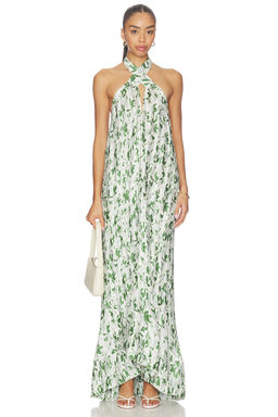 Verandah - Cross Front Plisse Gown