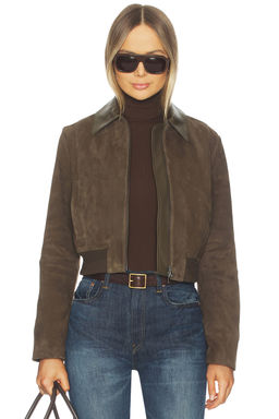 Vince - Suede Shrunken Bomber