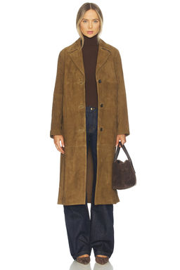 Vince - Suede Leather Long Coat