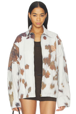 WE11DONE - Cowhide Print Work Jacket