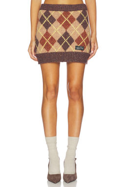 WE11DONE - Argyle Intarsia Mini Skirt
