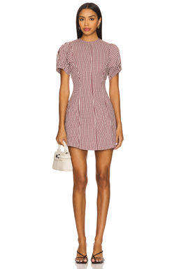 Weworewhat - Puff Sleeve Peplum Mini Dress