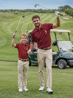U.S. POLO ASSN. - Mens Maroon Solid/Plain Polo T-Shirt