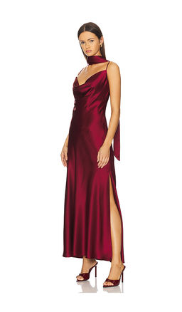 Nicholas - Geneva Sleeveless Cowl Neck Gown With Side Slit