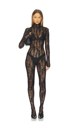 Norma Kamali - Long Sleeve Slim Fit Turtleneck Catsuit