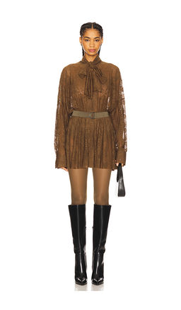 Norma Kamali - x REVOLVE X Revolve Super Oversized Boyfriend Shirt Flared Mini Dress