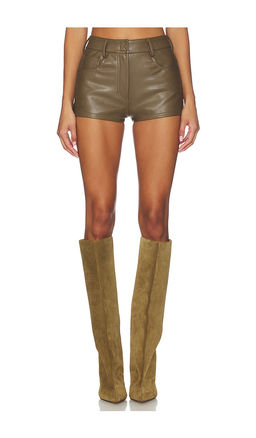 Norma Kamali - High Waist Jean Short