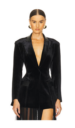 Norma Kamali - Single Breasted Boy Fit Riding Blazer