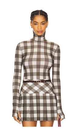 Norma Kamali - Slim Fit Long Sleeve Turtleneck Top