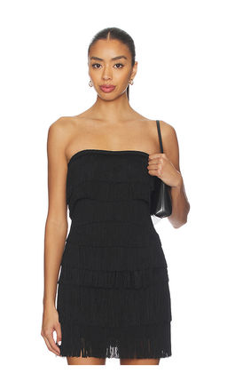 Norma Kamali - Strapless All Over Fringe Sweetheart Top