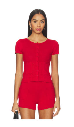 Peachy Den - Marie Knit Polo Top