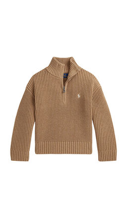 POLO RALPH LAUREN - Long Sleeve Half-Zip Mock Neck Sweater