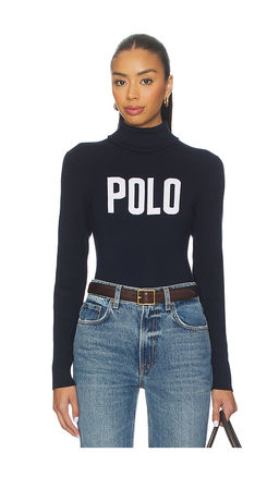 POLO RALPH LAUREN - Logo Turtleneck Sweater Top