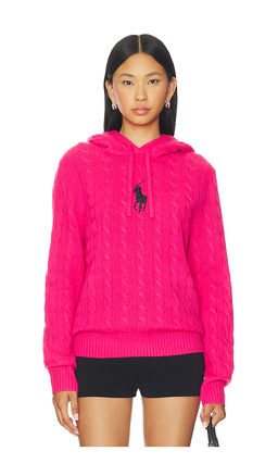 POLO RALPH LAUREN - Pink Pony Wool Cashmere Hood Sweater