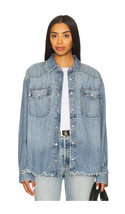 RE DONE - Distressed Western Shirt