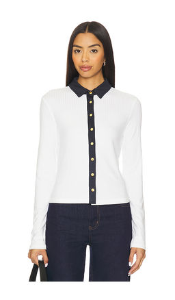 Rag & Bone - The Knit Contrast Long Sleeve Polo