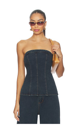 SNDYS - Lex Denim Corset Top