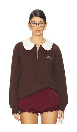 Shushu/Tong - Doll Collar Oversized Sweatshirt