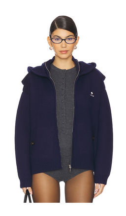 Shushu/Tong - Double Collar Zip-up Knit Jacket