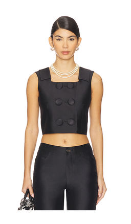 Shushu/Tong - Square Neck Sleeveless Crop Top